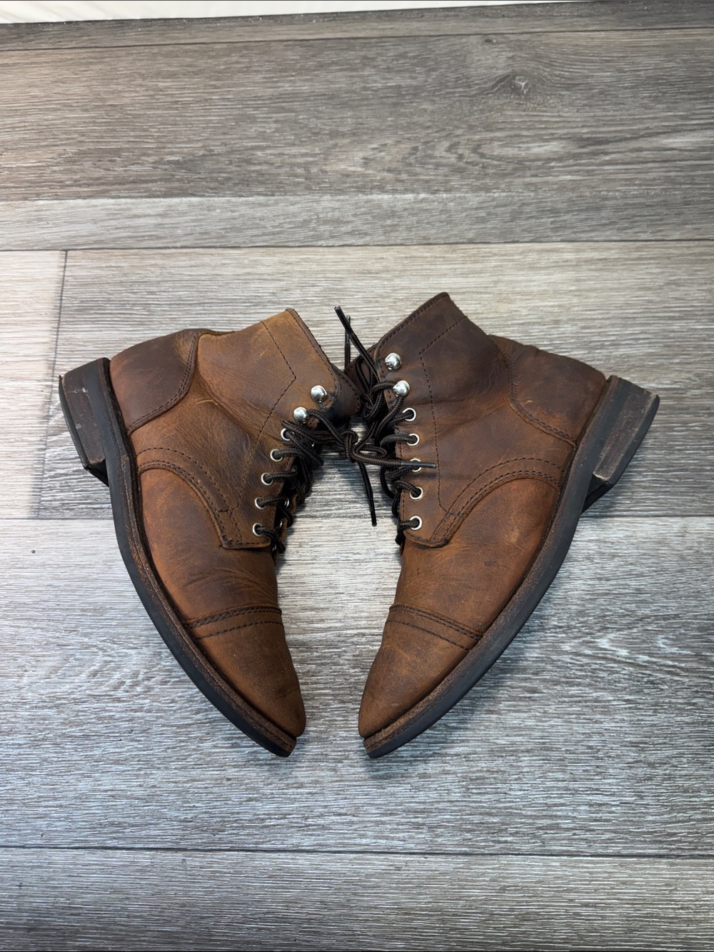 Thursday Boot Company Brown Leather Women's 38 Ankle Lace-Up Boots (j274)